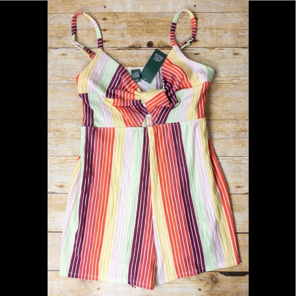 Wild Fable Romper Striped Multicolor Large - Picture 2 of 7